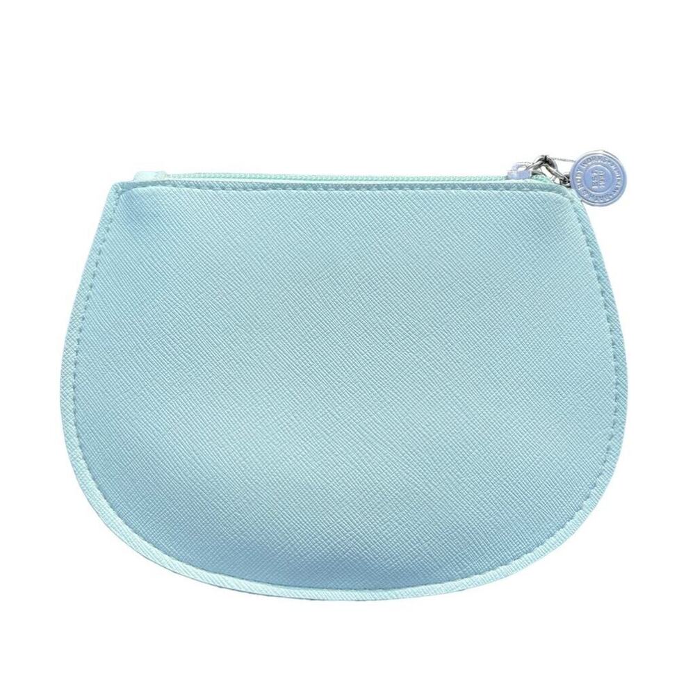 Bath and Body Works Zipper Pouch Coin Purse Soft Studded Hello Pastel Teal - Picture 2 of 7